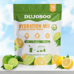 DUJOSOO Hydration Mix Electrolytes Drink Powder - 16 Sticks, Variety Flavors - Boost Energy, Replenish Fluids & Support Muscle Function
