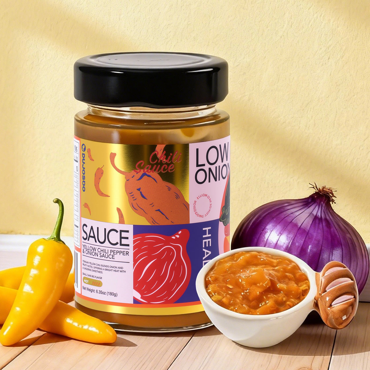 Dujosoo Flavor Variety Sauce Pack: Korean Spicy Chicken, Garlic Onion, Yellow Chili & Sriracha – 20 Bottles/Box (10070555656513)