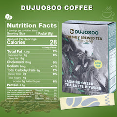 Dujosoo Jasmine Green Powder Latte: Zero Sugar, Just 44 Calories. Pure Delight.(pack of 120) (10070542319937)