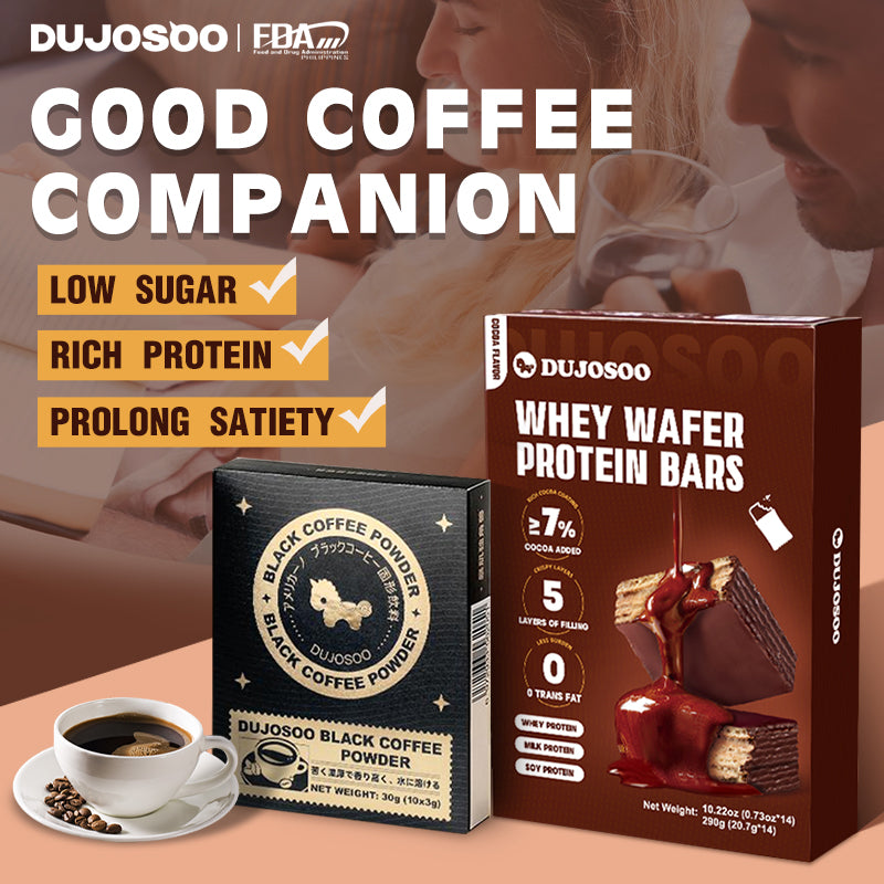 Dujosoo Cocoa Crunch High-Protein Wafer Bar,More Cocoa, More Power! 7% Cocoa Wafer Protein Bar for Energy & Muscle. (10101038219585)