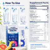 Load image into Gallery viewer, Electrolyte Powder Packets Sugar Free Hydration Drink Mix with 7 Electrolytes &amp; 6 Vitamins, Lion's Mane &amp; BCAAs for Focus and Muscle Recovery, 5 Flavors, 15 Stick Packs, 5.29 oz (150 g) (10361890210113)