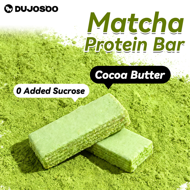 Dujosoo Whey Protein Wafer Bar - Matcha Flavor- Zero Trans Fat, High Protein & Fiber, On-the-Go Healthy Snack (20g Single Pack) (10105726370113)