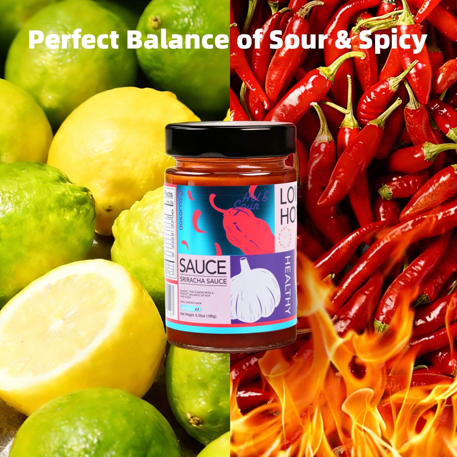 Dujosoo Sriracha Sauce: Tangy & Spicy Harmony in Every Drop!-20 bottles per case (10101366522177)