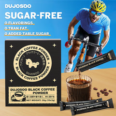 DUJOSOO Black Coffee Sugar-Free Beverage 30g (3g x10 Sticks) Premium Arabica Beans Instant Powder Iced DIY Coffee