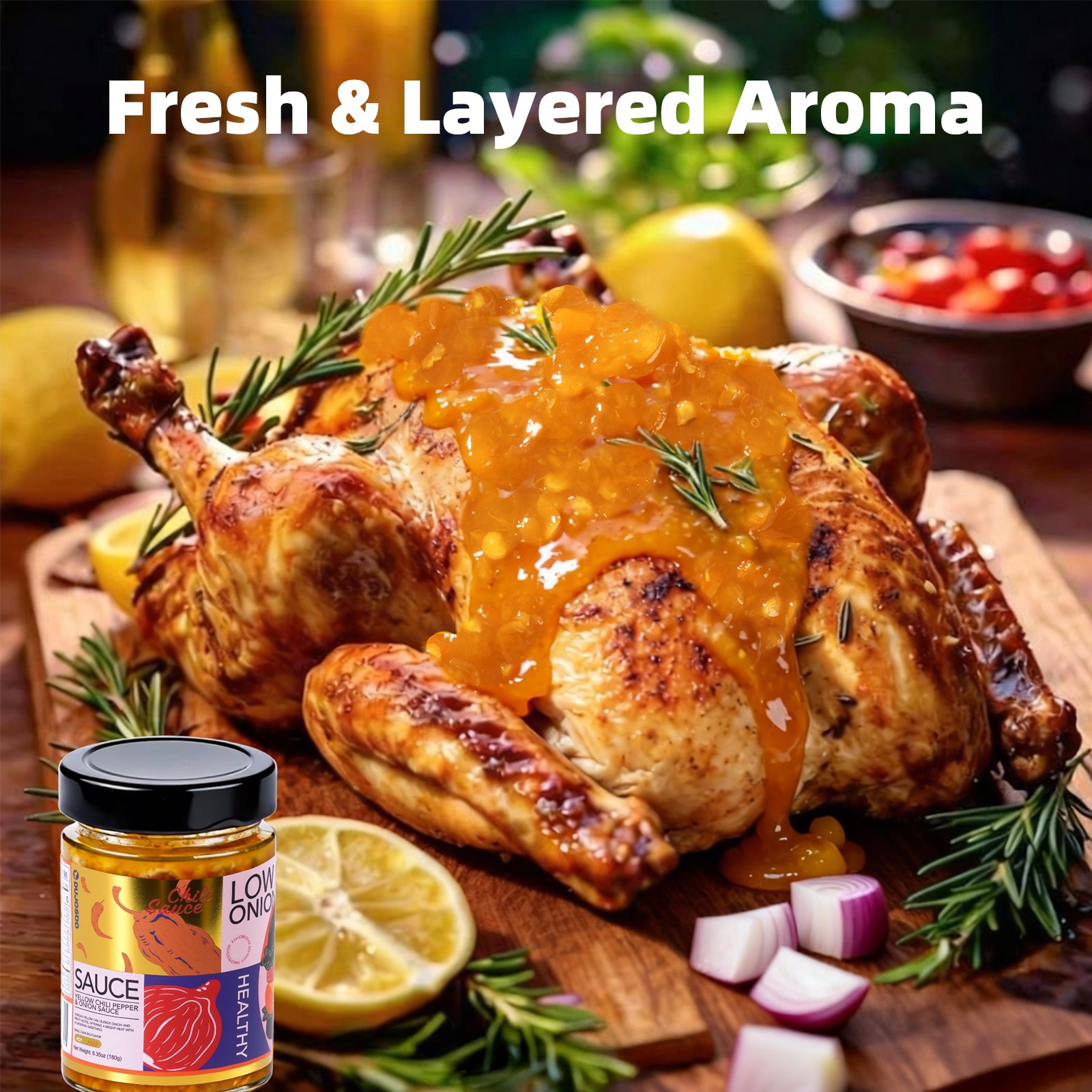 Dujosoo Flavor Variety Sauce Pack: Korean Spicy Chicken, Garlic Onion, Yellow Chili & Sriracha – 20 Bottles/Box (10070555656513)