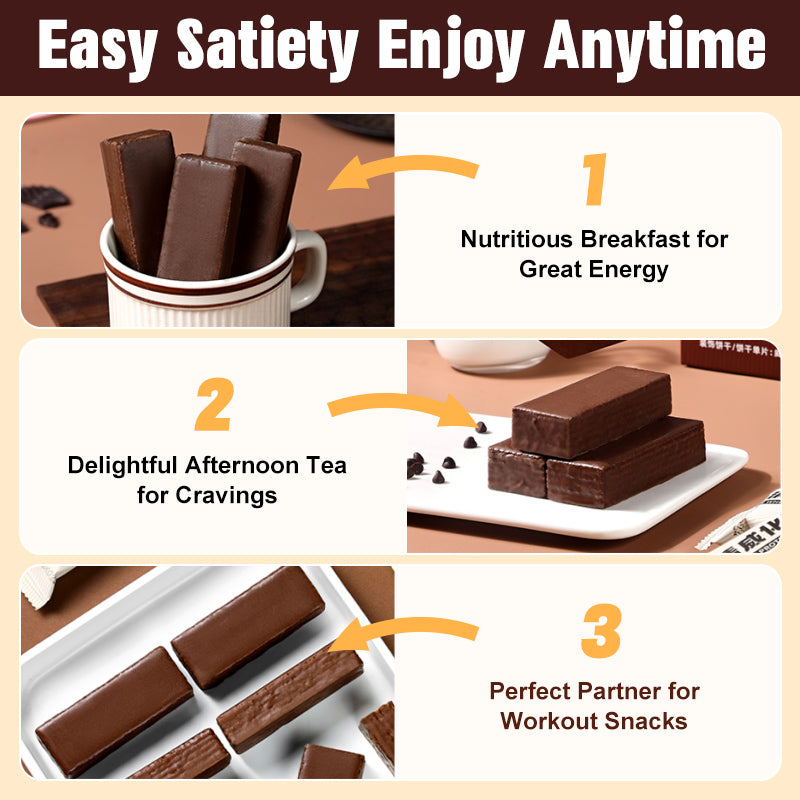 Dujosoo Cocoa Crunch High-Protein Wafer Bar,More Cocoa, More Power! 7% Cocoa Wafer Protein Bar for Energy & Muscle. (10101038219585)