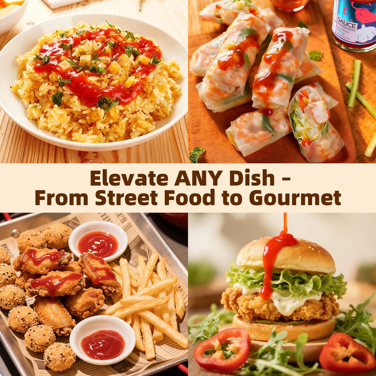 Dujosoo Sriracha Sauce: Tangy & Spicy Harmony in Every Drop!-20 bottles per case (10101366522177)