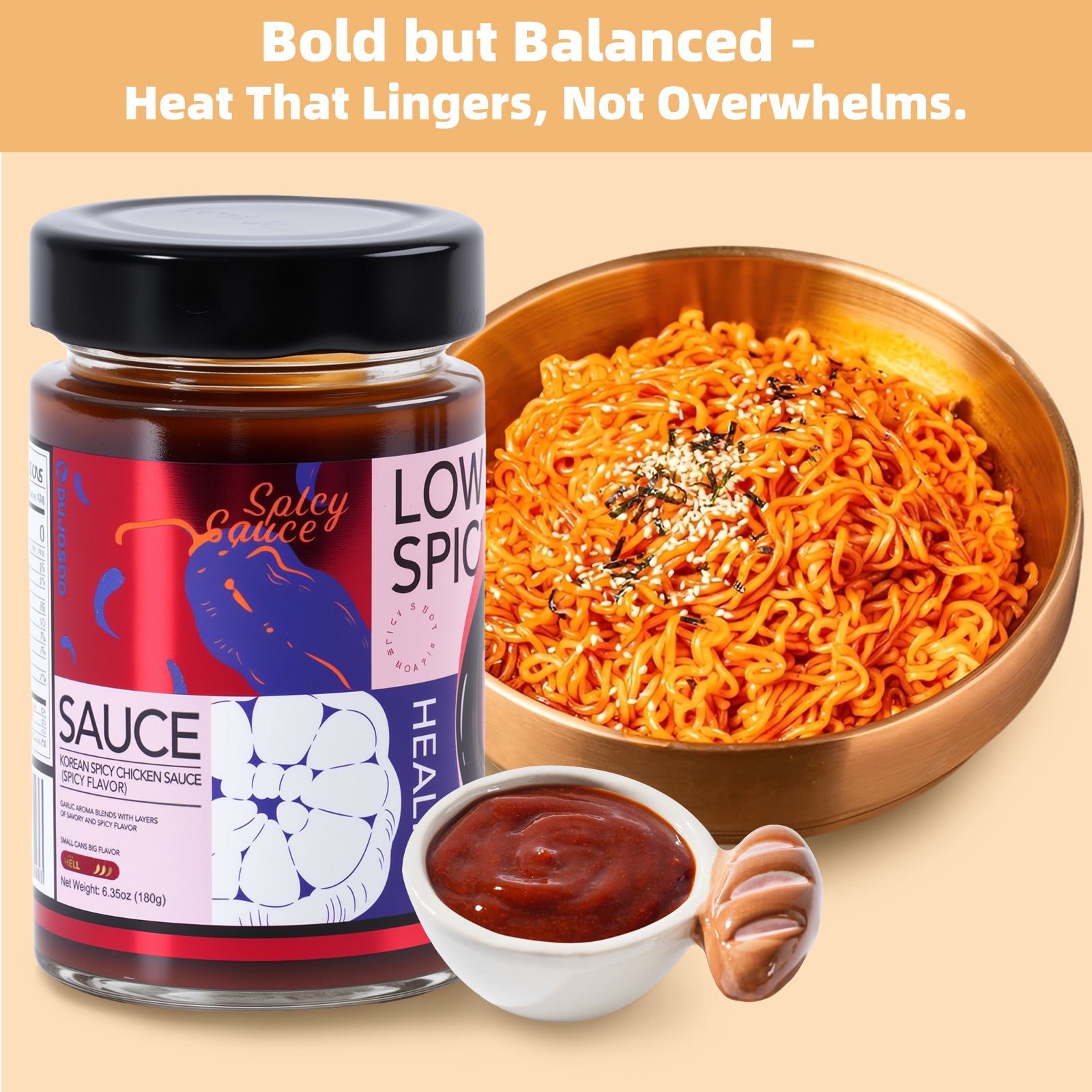 Dujosoo Korean Spicy Garlic Chicken Sauce！Fire Up Your Taste Buds! -20 bottles per case (10101353939265)