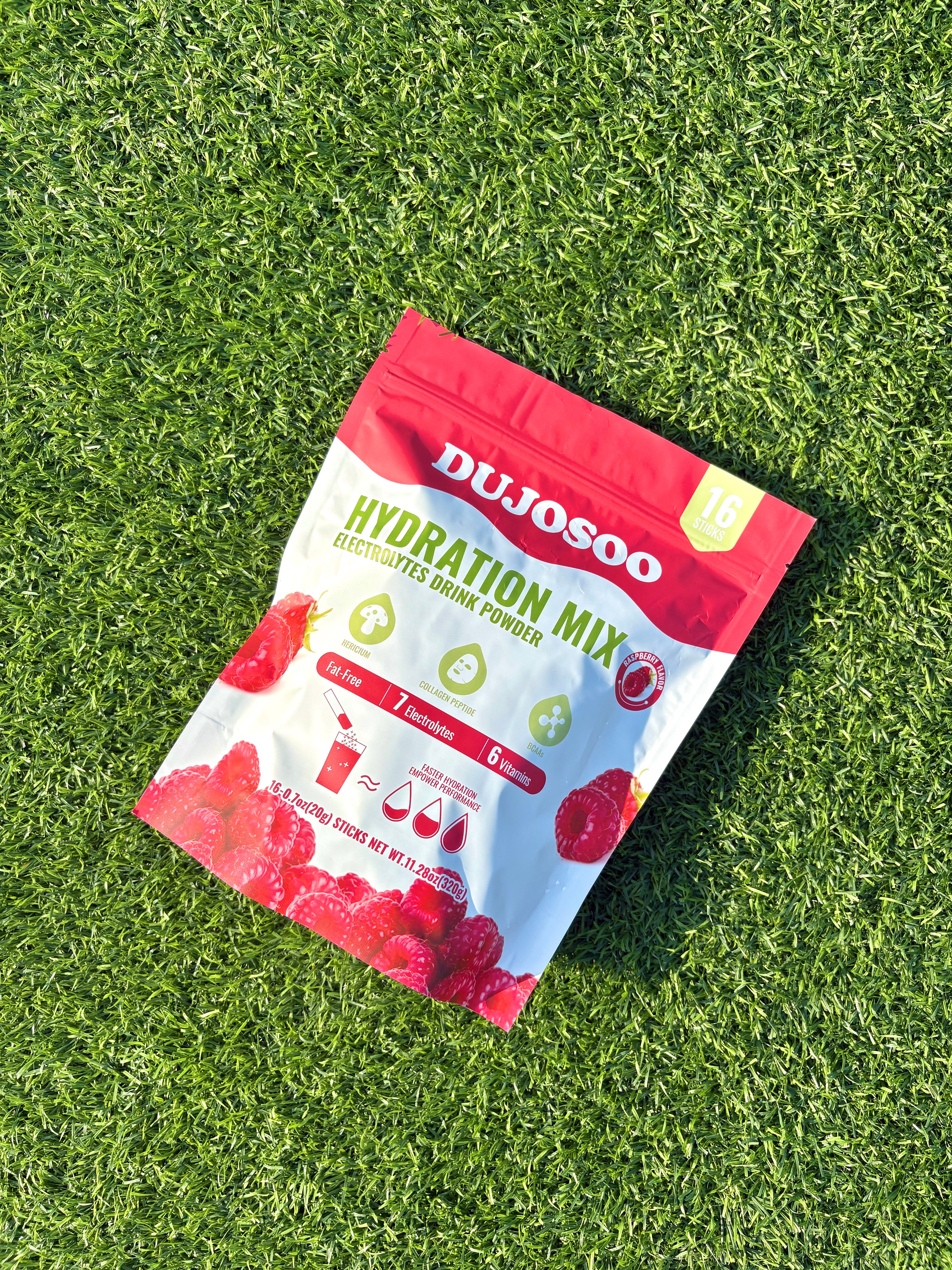 DUJOSOO Hydration Mix Electrolytes Drink Powder - 16 Sticks, Variety Flavors - Boost Energy, Replenish Fluids & Support Muscle Function