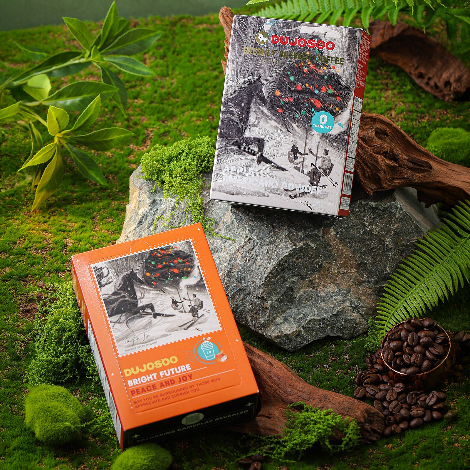 Dujosoo Apple Americano Powder: Triple-Boost Energy + 25% Real Apple, 0 Sugar(pack of 120) (10103258775873)