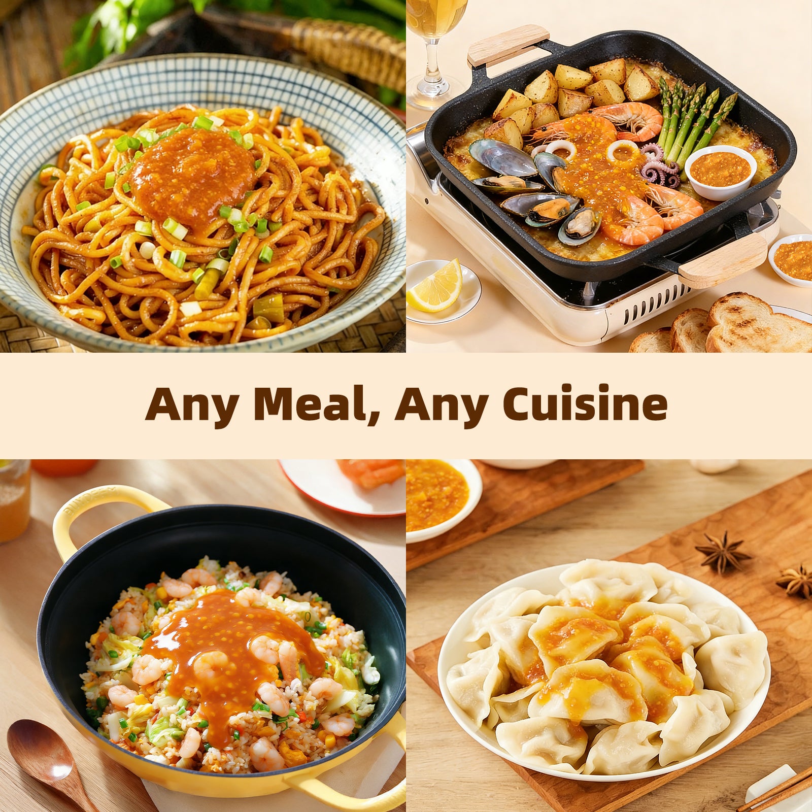 Dujosoo Flavor Variety Sauce Pack: Korean Spicy Chicken, Garlic Onion, Yellow Chili & Sriracha – 20 Bottles/Box (10070555656513)