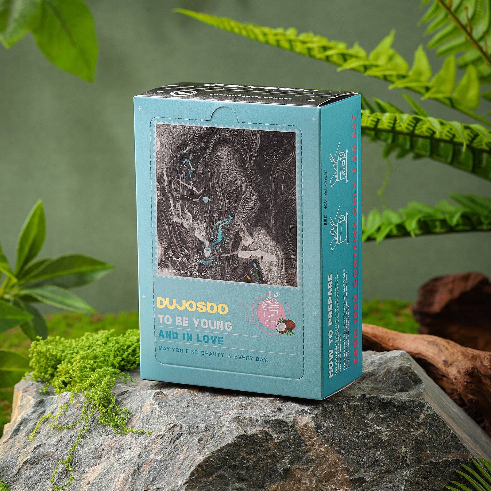 Dujosoo Tropical Coconut Latte Powder – Low-Fat, Instant Bliss（pack of 120） (10103255302465)