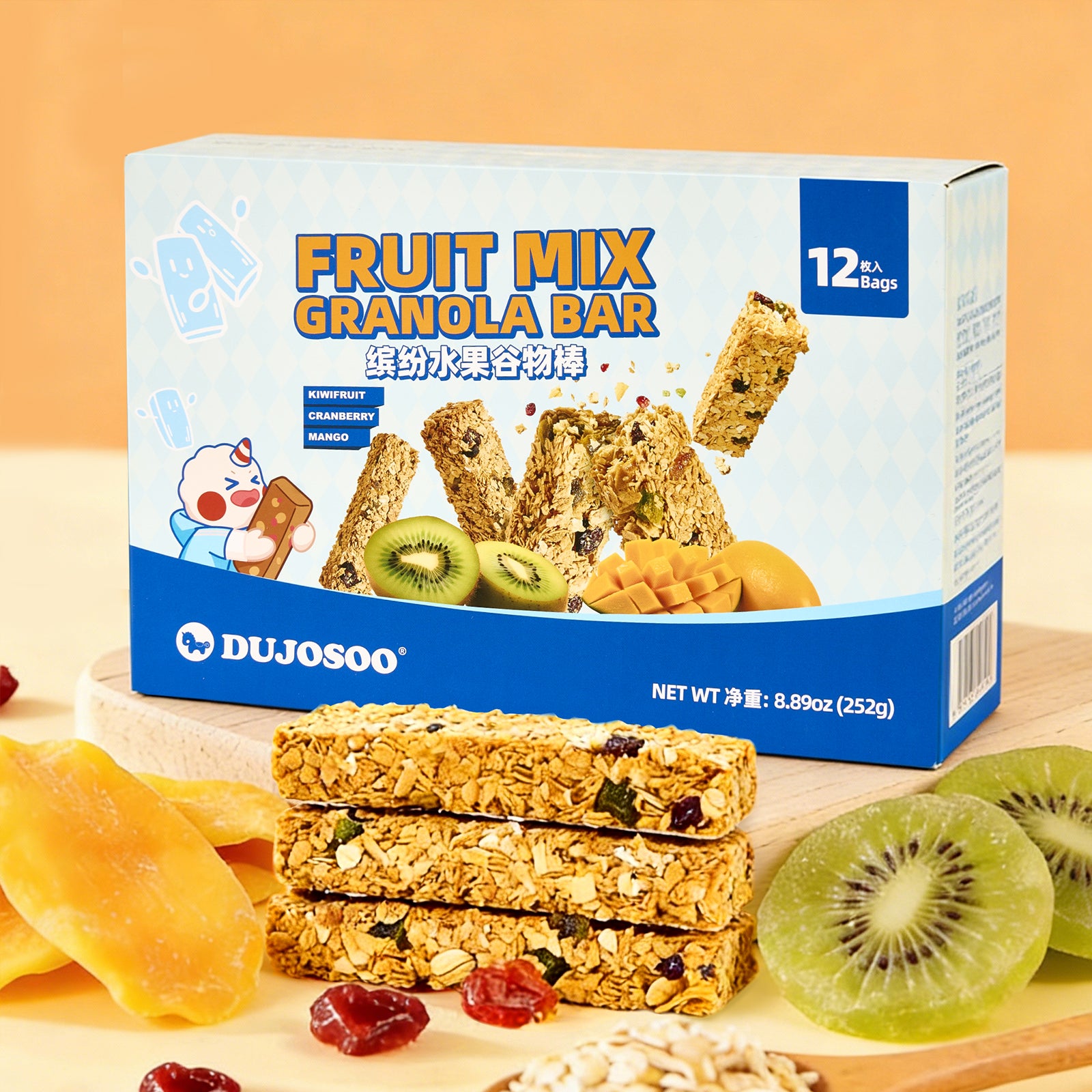 Dujosoo Powerhouse Nut Mix Granola Bar – 3 Fruit Fusion, Non-Fried & Wholesome Snack (10109159539009)