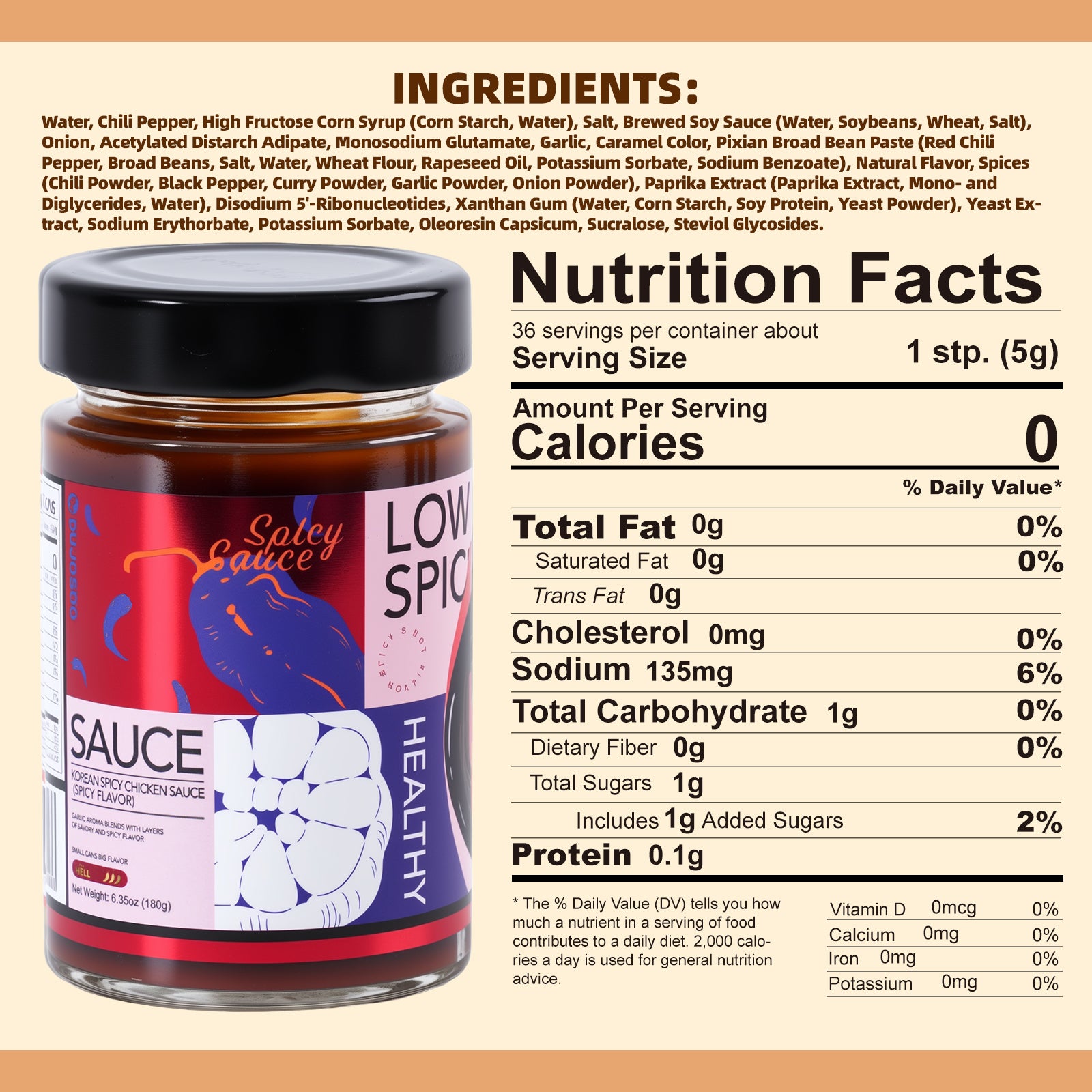 Dujosoo Korean Spicy Garlic Chicken Sauce！Fire Up Your Taste Buds! -20 bottles per case (10101353939265)