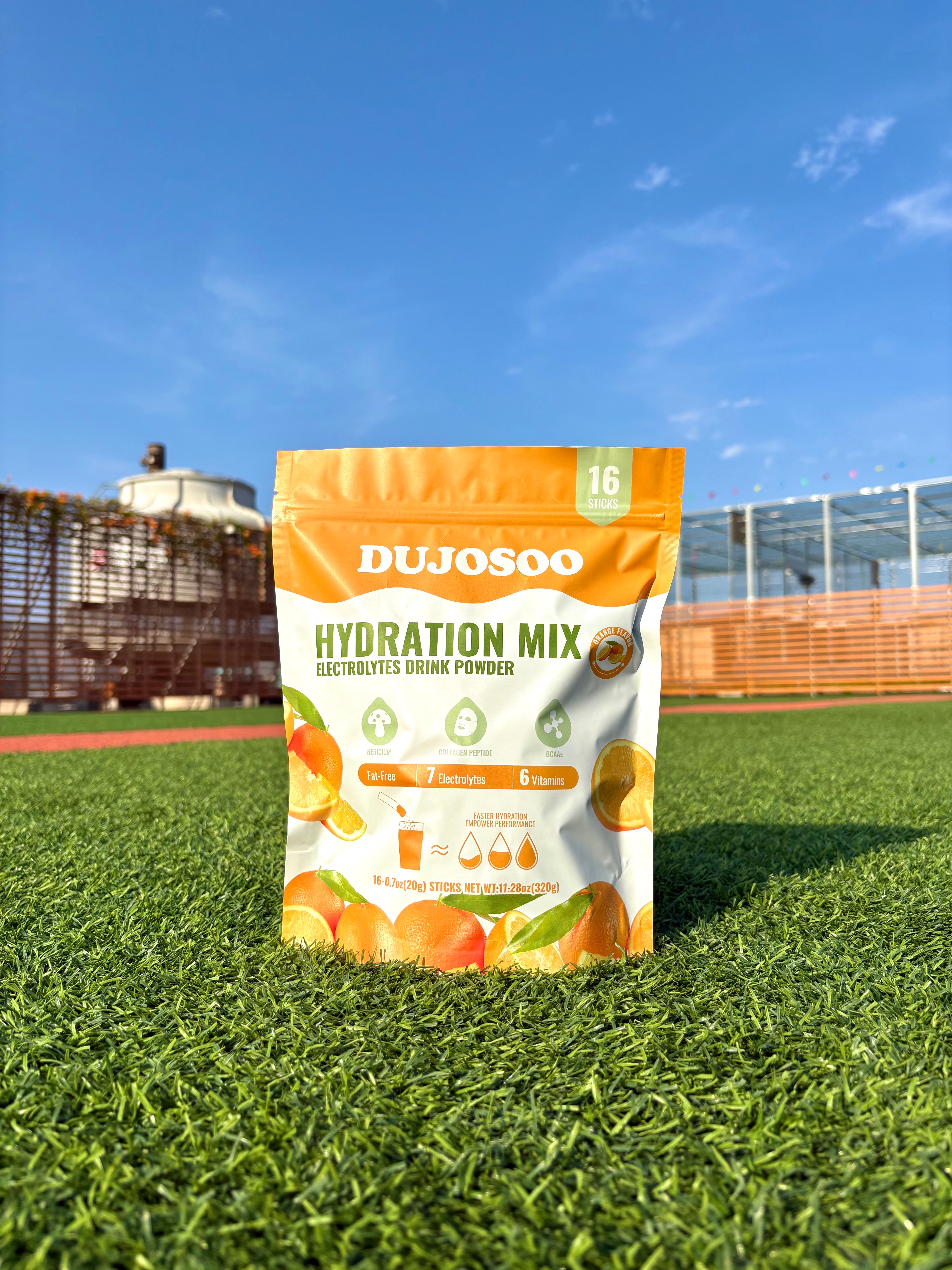 DUJOSOO Hydration Mix Electrolytes Drink Powder - 16 Sticks, Variety Flavors - Boost Energy, Replenish Fluids & Support Muscle Function