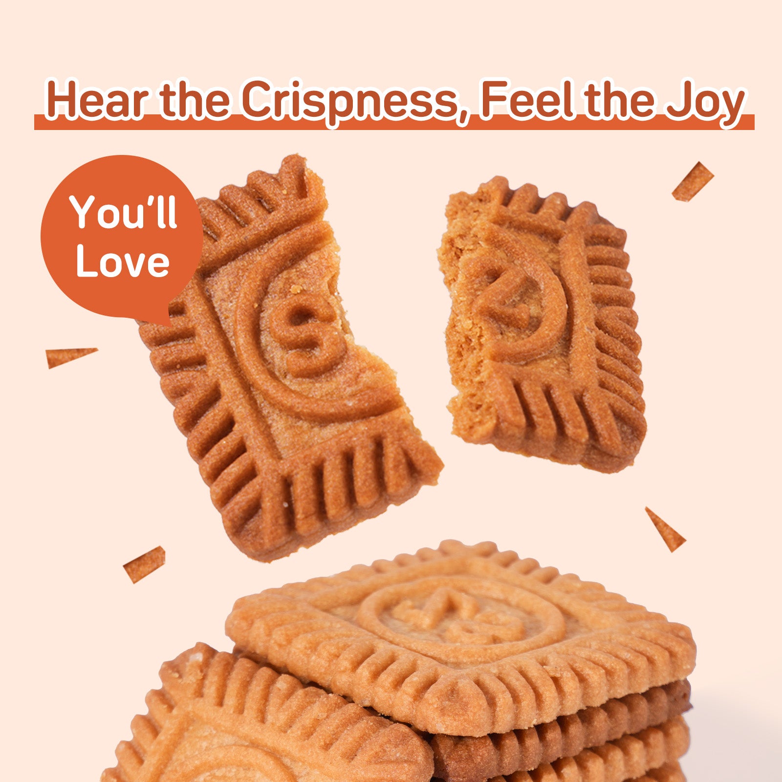 Dujosoo Brown Sugar Caramel Cookies: A Light, Crispy & Delicately Sweet Treat（pack of 100） (10070548873537)