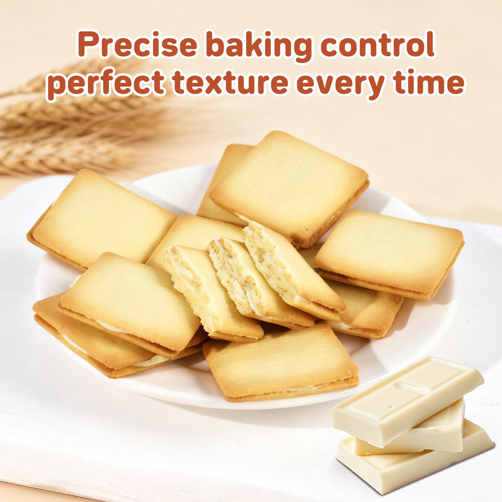 Dujosoo White chocolate  Sandwich Cookies: Perfectly Baked, Delicately Soft (10105767952705)