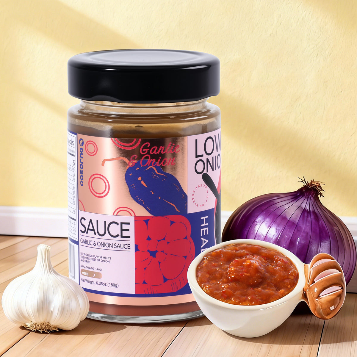 Dujosoo Garlic&Onion Sauce,The Perfect Balance: Bold Garlic & Sweet Onion.-20 bottles per case (10101365801281)
